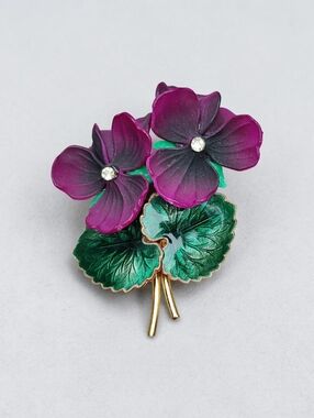 Vintage Western Germany Flower Brooch
